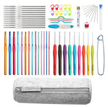 Aluminum Crochet Hook Set Soft Handle Grip Crocheting Sweater Needles Knitting Needles Kit DIY Crafts Knitting Weaving Tool 2024 - buy cheap