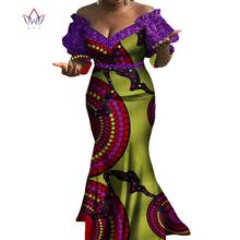 Vestidos africanos para as mulheres bazin riche estilo femme roupas africanas graciosa senhora impressão cera plus size festa vestido sereia wy8103 2024 - compre barato