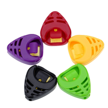 5pcs/set Guitar Pick Plectrum Holder Cases Sticky Plactic Triangle Heart-shaped Design 2024 - buy cheap