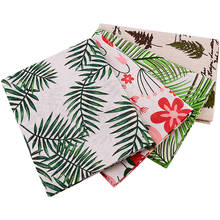 Teramila Green Plant Cotton Linen Fabric Sewing Cloth Tissu Handmade Tablecloth Pillow Bag Curtain Cushion Ankara Canvas Fabric 2024 - buy cheap