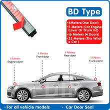 Уплотнительная лента BD Shape для звукоизоляции автомобильных дверей, универсальная Звукоизоляционная уплотнительная лента для дверей автомобиля, звукоизоляционное уплотнение для дверей автомобиля 2024 - купить недорого