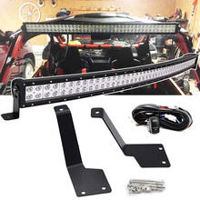 42" 240 W Curved LED Light Bar Upper Roof Mounting Brackets Kit For 2017-2022 Can Am Maverick X3, X3 Max, X RS, DS, MR, Turbo, R 2024 - buy cheap