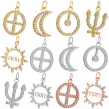 Cross Sun Moon Designer Charms Gold Color Cute Earrings Charms Jewelry Making Supplies Diy Pendant Necklace Charms Butterfly 2024 - buy cheap
