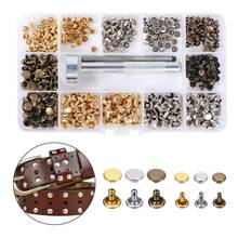 240pcs Leather Rivets Tools Set Double Cap Tubular Metal Studs Fixing Tool for DIY Craft Professional Leathercraft Accessories 2024 - buy cheap