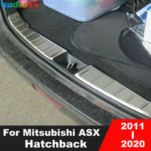 Para mitsubishi asx hatchback 2011 2012 2013 2014 2015 aço inoxidável interno tronco traseiro choques capa guarnição cauda placa do peitoril da porta 2024 - compre barato