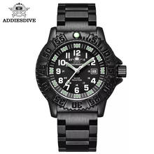 Addies Men's Military watch Outdoor Sports Tubular Luminous Waterproof Stainless Steel Watch Military Chronograph Quartz Watches 2024 - buy cheap