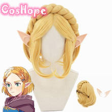 Princess Cosplay Wig Golden Braided Short Wigs Cosplay Anime Cosplay Wig Heat Resistant Synthetic Wigs 2024 - buy cheap