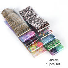 1 Pcs 4*100cm Nail Art Foil Transfer Stickers Candy Color Marble Texture Starry Sky Series Nail Art Transfer Papers DIY Nail Art 2024 - buy cheap
