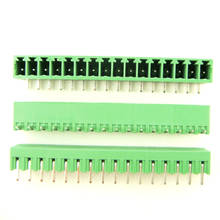 Frete grátis (100 partes) conector de bloco de terminais de pino de curvatura embutido tipo plugável 3.81mm 2024 - compre barato