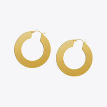 Enfashion Large Vintage Hoop Earrings Matte Gold color Earings Stainless Steel Circle Earrings For Women Jewelry Wholesale 2024 - buy cheap