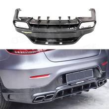 GLC Rear Bumper Guard Rear Lip Diffuser with Exhaust Tips for Mercedes Benz GLC C253 coupe Sport GLC300 GLC250 GLC63 2017-2019 2024 - buy cheap