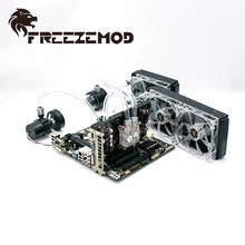 Freezemod-kit de tubo de mangueira refrigeradora, 120mm, 240mm, 360mm, conjunto de ventilador rgb, cpu, bloco simples 2024 - compre barato