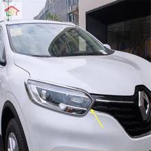 For Renault Kadjar 2015-2018 ABS Chrome Front Lamp Shade Cover Headlight Covers Trim Sticker Car Accessories 2pcs 2024 - buy cheap
