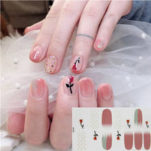 22tips/sheet Toe Nail Stickers Waterproof Fashion Toe Nail Wraps Nail Art Full Cover Adhesive Foil Stickers Manicure Decals 2024 - buy cheap