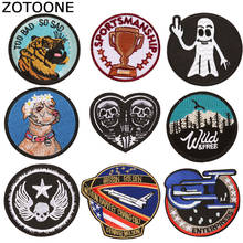 ZOTOONE Skull Dog Patches Diy Heart Stickers Iron on Clothes Heat Transfer Applique Embroidered Applications Cloth Fabric G 2024 - buy cheap