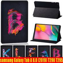 Funda protectora para tableta Samsung Galaxy Tab A (2019) T290 T295 de 8 pulgadas con letras pintadas, anticaída, con personalidad y soporte de cuero 2024 - compra barato