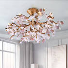 Francês romântico quarto sala de estar da família led lustre retro criativo rosa flor cobre ramo design arte lustre - foto 2026 Francês romântico quarto sala de estar da família led lustre retro criativo rosa flor cobre ramo design arte lustre - foto 2026