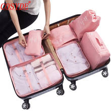 Conjunto de bolsas organizadoras de viaje para equipaje, conjunto de 7 unids/set de equipaje, cubos de ropa, bolsas de embalaje de poliéster para viaje, organizador de maletas 2024 - compra barato