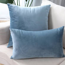 Luxury Blue Velvet Cushion Cover 45*45/30*50cm Pillow Case Green Yellow Pink Gray White Black Home Decorative Sofa Throw Pillows 2024 - buy cheap