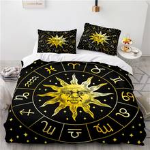 Conjunto de cama com estampa de constelação, conjunto de roupas de cama de solteiro com fronha, tamanho duplo e único frete grátis 2024 - compre barato