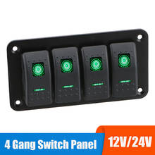 24V 12V 4Gang Rocker Switch Panel Light Toggle LED Indicator Car Accessories For Truck Trailer Caravan RV Automotive Marine Boat 2024 - buy cheap
