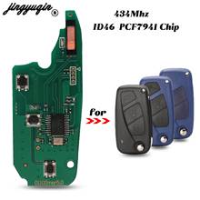 Jingyuqin-placa de circuito de llave de coche remota, 3 botones, 434Mhz, ID46 PCF7941, Chip Fob para FIAT 500 Doblo Fiorino Grande Punto Evo Qubo 2024 - compra barato