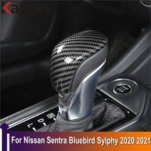 Car Gear Head Shift Knob Cover Gear Shift Handle Trim Sticker Car Styling For Nissan Sentra Bluebird Sylphy 2020 2021 2024 - buy cheap