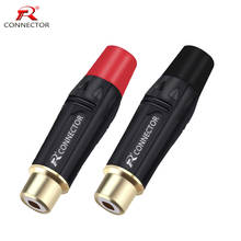 2pcs/1pair R Connector Gold Plated RCA Female Jack Connector RCA Socket Adapter RCA Cable Welding Connetor AV HIFI Parts 2024 - buy cheap