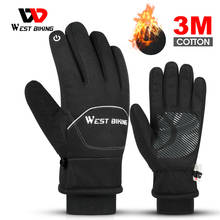 WEST BIKING-Guantes Térmicos gruesos para ciclismo, para deportes al aire libre, para hombre y mujer, para motocicleta, pesca, senderismo 2024 - compra barato