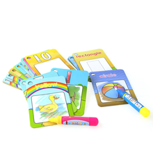 Многоразовые Волшебные карточки для рисования водой, книжка-раскраска с водной ручкой, доска для рисования, развивающие игрушки для детей, подарок 2024 - купить недорого