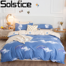 Solstice Home Textile King Queen Twin Bed Sheet Black Shooting Star Duvet Cover Sheet Pillowcase Boy Kid Teen Girl Bedding Sets 2024 - buy cheap