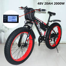 New electric snowmobile 48v2000w power mountain bike lithium electric bike power electric bike eBike electric bike electric fat 2024 - buy cheap