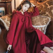 Women Blends 3XL Belt Hooded Long Sleeve Bow Sweet Girls Coat Casual Autumn Fashion Chic Korean Style Wool Stylish Hot Sale New 2024 - buy cheap