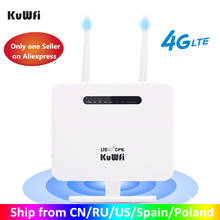 KuWFi 4G Router Sim Card 300mbps Unlocked 4G CPE Wireless Router 150mbps CAT4 Mobile Wifi Hotspot With Sim Card Slot 4 LAN Ports 2024 - buy cheap