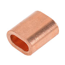 100 PCS buraco único tipo oval 5 MM grampo de corda do fio ou tubulação de bronze de cobre acessórios conector mangas ponteira 2024 - compre barato