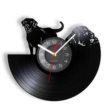 Black Puppy Pets Vinyl CD Disc Wall Art Wall Clock Vintage Vinyl Record LP Wall Clock Doggy Style Home Decor Gift For Dog Lovers 2024 - buy cheap