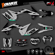 PowerZone Custom Team Graphics Backgrounds Decals 3M Stickers Kit For KTM SX SXF MX 13-15  EXC XCW Enduro 14-16 125 to 500cc 09 2024 - buy cheap