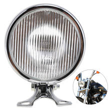 Faro redondo de Metal para motocicleta, accesorio Universal de 5 pulgadas, 35W, 12V, Retro, con soporte para Halley / Suzuki 2024 - compra barato