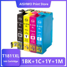 ASW-cartucho de tinta para impresora EPSON T1811-T1814, para modelos XP212, XP215, XP225, XP312, XP315, XP412, XP415, XP202, XP205, XP302, XP402 y XP405 2024 - compra barato