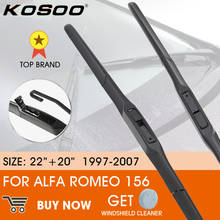 KOSOO-escobilla de limpiaparabrisas para coche, limpiaparabrisas para ventana delantera de Alfa Romeo 156, 1997-2007, LHD/RHD, 22 "+ 20" 2024 - compra barato