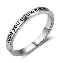 925 anillos de plata esterlina "I Love You To The Moon and Back" para mujer, joyería para mujer, anillos de promesa, regalo de compromiso (JewelOra RI102759) 2024 - compra barato