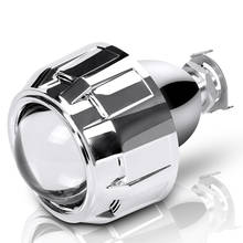 Lâmpada para farol h1 h4 h7 xenon mini bi-xenon hid, 2.5 polegadas, proteção para lente do farol, personalizado, prata 2024 - compre barato