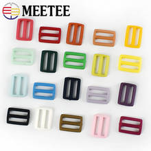 Meetee 50/100pcs 16/20/25mm Plastic Nylon Tri-Glide Buckles for Backpack Straps Slider Adjustable Ring Buckle Webbing Accessory 2024 - buy cheap