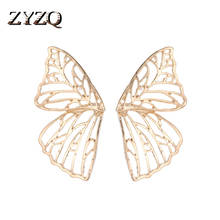 ZYZQ Romantic Butterfly Design Stud Earrings For Women Luxury Party Decoration Accessories Wholesale Gold Color Silver Plated 2024 - buy cheap