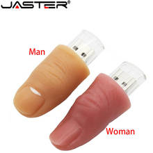 Jaster pendrive de desenho animado, usb 2.0, modelo de dedo humano, 4gb, 16gb, 32 gb, 64gb 2024 - compre barato