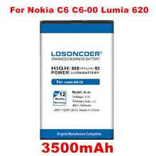 3500mAh BL-4J BL4J Battery For Nokia Lumia 620 C6 C6-00 Touch 3G C600 Battery 2024 - buy cheap