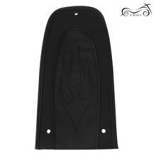 Piezas de motocicleta, guardabarros trasero de cuero negro con llama, asiento Solo apto para Harley Dyna Super Glide 1997 - 2017 2015 2016 2024 - compra barato