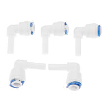 5 Pcs RO Water Plastic Pipe Fitting Elbow 1/4" Hose Connection To 1/4" Pipe Reverse Osmosis Aquarium System Quick Coupling 2024 - buy cheap