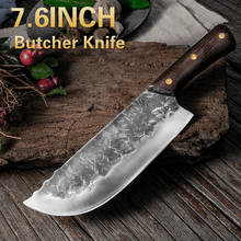 7.6inch Handmade Forged Kitchen Knife Butcher Meat Chopping Cleaver Chinese Chef Knife 5CR15 Stainless Steel 2024 - buy cheap