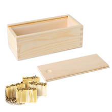 Molde de silicona para jabón pequeño con caja de madera, molde para el pan hecho a mano 2024 - compra barato